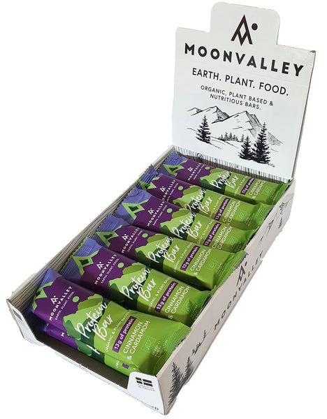 Moonvalley Organic Protein Bar (Box of 18) - Cinnamon & Cardamom