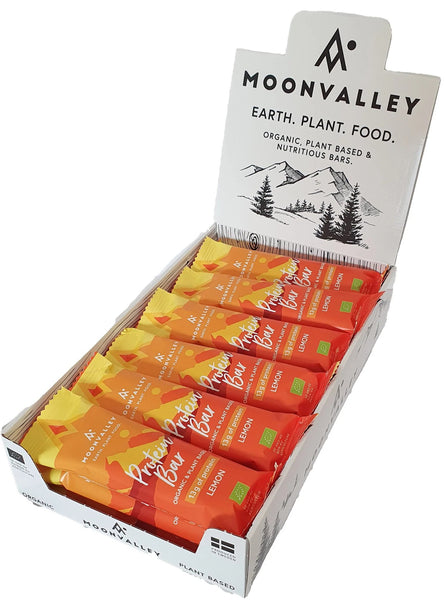 Moonvalley Organic Protein Bar (Box of 18) - Lemon